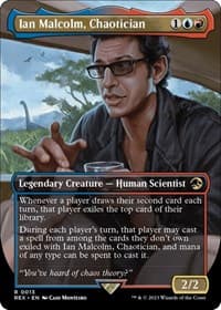 Ian Malcolm, Chaotician (Borderless) - Universes Beyond: Jurassic World Collection - Magic: The Gathering card