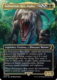 Indominus Rex, Alpha (Borderless) - Universes Beyond: Jurassic World Collection - Magic: The Gathering card