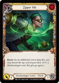 Zipper Hit (Yellow) - Round the Table: TCCxLSS - Flesh and Blood TCG card