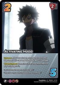 Activating Hood - UniVersus: My Hero Academia: Jet Burn - UniVersus card
