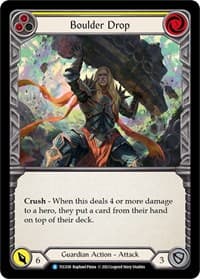 Boulder Drop (Yellow) - Round the Table: TCCxLSS - Flesh and Blood TCG card