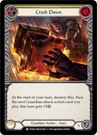 Crash Down (Yellow) - Round the Table: TCCxLSS - Flesh and Blood TCG card