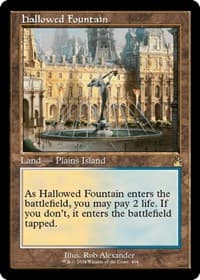 Hallowed Fountain (Retro Frame) - Ravnica Remastered - Magic: The Gathering card