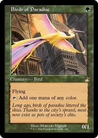 Birds of Paradise (Retro Frame) - Ravnica Remastered - Magic: The Gathering card