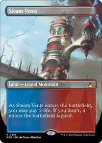 Steam Vents (Borderless) - Ravnica Remastered - Magic: The Gathering card