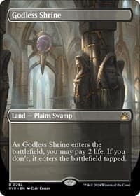 Godless Shrine (Borderless) - Ravnica Remastered - Magic: The Gathering card