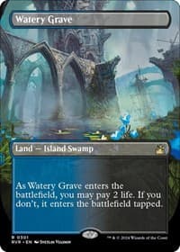 Watery Grave (Borderless) - Ravnica Remastered - Magic: The Gathering card