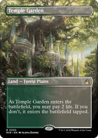 Temple Garden (Borderless) - Ravnica Remastered - Magic: The Gathering card