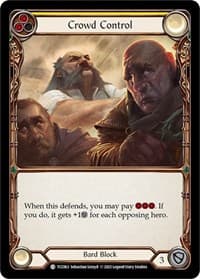 Crowd Control (Yellow) - Round the Table: TCCxLSS - Flesh and Blood TCG card