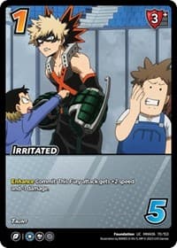 Irritated - UniVersus: My Hero Academia: Jet Burn - UniVersus card