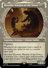 Boromir, Warden of the Tower (Showcase) (Surge Foil) - Universes Beyond: The Lord of the Rings: Tales of Middle-earth - Magic: The Gathering card