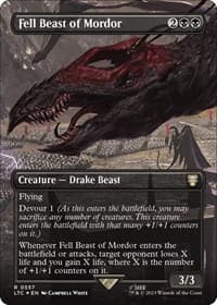 Fell Beast of Mordor (Borderless) (Surge Foil) - Commander: The Lord of the Rings: Tales of Middle-earth - Magic: The Gathering card
