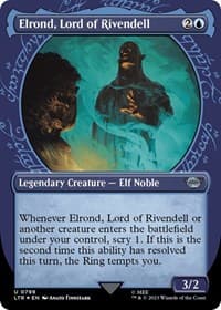 Elrond, Lord of Rivendell (Showcase) (Surge Foil) - Universes Beyond: The Lord of the Rings: Tales of Middle-earth - Magic: The Gathering card