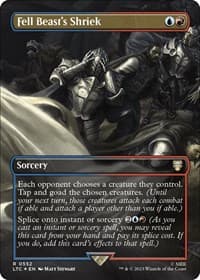 Fell Beast's Shriek (Borderless) (Surge Foil) - Commander: The Lord of the Rings: Tales of Middle-earth - Magic: The Gathering card