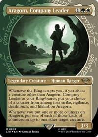 Aragorn, Company Leader (Showcase) (Surge Foil) - Universes Beyond: The Lord of the Rings: Tales of Middle-earth - Magic: The Gathering card
