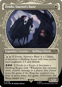 Frodo, Sauron's Bane (Showcase) (Surge Foil) - Universes Beyond: The Lord of the Rings: Tales of Middle-earth - Magic: The Gathering card
