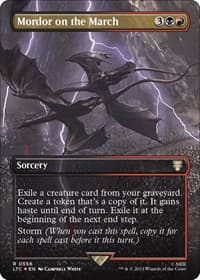 Mordor on the March (Borderless) (Surge Foil) - Commander: The Lord of the Rings: Tales of Middle-earth - Magic: The Gathering card