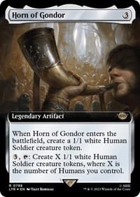 Horn of Gondor (Extended Art) (Surge Foil) - Universes Beyond: The Lord of the Rings: Tales of Middle-earth - Magic: The Gathering card
