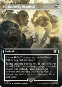 Galadriel's Dismissal (Borderless) (Surge Foil) - Commander: The Lord of the Rings: Tales of Middle-earth - Magic: The Gathering card