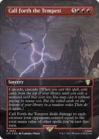 Call Forth the Tempest (Borderless) (Surge Foil) - Commander: The Lord of the Rings: Tales of Middle-earth - Magic: The Gathering card