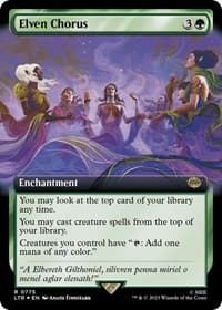 Elven Chorus (Extended Art) (Surge Foil) - Universes Beyond: The Lord of the Rings: Tales of Middle-earth - Magic: The Gathering card