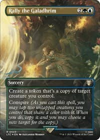 Rally the Galadhrim (Borderless) (Surge Foil) - Commander: The Lord of the Rings: Tales of Middle-earth - Magic: The Gathering card