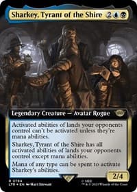 Sharkey, Tyrant of the Shire (Extended Art) (Surge Foil) - Universes Beyond: The Lord of the Rings: Tales of Middle-earth - Magic: The Gathering card