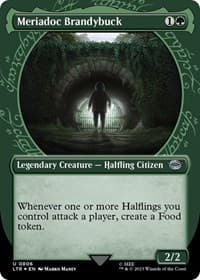 Meriadoc Brandybuck (Showcase) (Surge Foil) - Universes Beyond: The Lord of the Rings: Tales of Middle-earth - Magic: The Gathering card