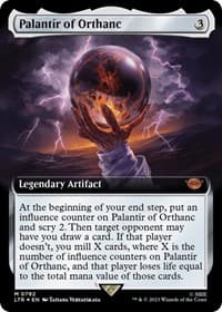 Palantir of Orthanc (Extended Art) (Surge Foil) - Universes Beyond: The Lord of the Rings: Tales of Middle-earth - Magic: The Gathering card