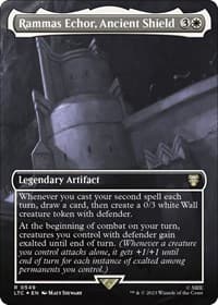 Rammas Echor, Ancient Shield (Borderless) (Surge Foil) - Commander: The Lord of the Rings: Tales of Middle-earth - Magic: The Gathering card