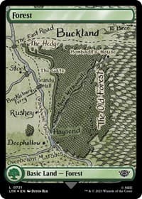 Forest (0721) (Surge Foil) - Universes Beyond: The Lord of the Rings: Tales of Middle-earth - Magic: The Gathering card