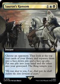 Sauron's Ransom (Extended Art) (Surge Foil) - Universes Beyond: The Lord of the Rings: Tales of Middle-earth - Magic: The Gathering card