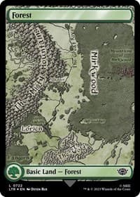 Forest (0722) (Surge Foil) - Universes Beyond: The Lord of the Rings: Tales of Middle-earth - Magic: The Gathering card