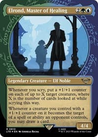 Elrond, Master of Healing (Showcase) (Surge Foil) - Universes Beyond: The Lord of the Rings: Tales of Middle-earth - Magic: The Gathering card