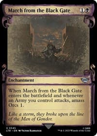 March from the Black Gate (Showcase Scrolls) - Universes Beyond: The Lord of the Rings: Tales of Middle-earth - Magic: The Gathering card