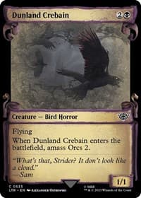 Dunland Crebain (Showcase Scrolls) - Universes Beyond: The Lord of the Rings: Tales of Middle-earth - Magic: The Gathering card
