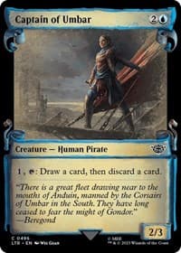 Captain of Umbar (Showcase Scrolls) - Universes Beyond: The Lord of the Rings: Tales of Middle-earth - Magic: The Gathering card