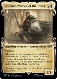 Boromir, Warden of the Tower (Showcase Scrolls) - Universes Beyond: The Lord of the Rings: Tales of Middle-earth - Magic: The Gathering card