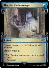 Deceive the Messenger (Showcase Scrolls) - Universes Beyond: The Lord of the Rings: Tales of Middle-earth - Magic: The Gathering card