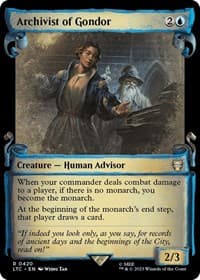Archivist of Gondor (Showcase Scrolls) - Commander: The Lord of the Rings: Tales of Middle-earth - Magic: The Gathering card