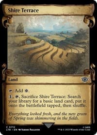 Shire Terrace (Showcase Scrolls) - Universes Beyond: The Lord of the Rings: Tales of Middle-earth - Magic: The Gathering card