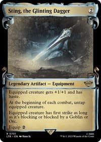 Sting, the Glinting Dagger (Showcase Scrolls) - Universes Beyond: The Lord of the Rings: Tales of Middle-earth - Magic: The Gathering card