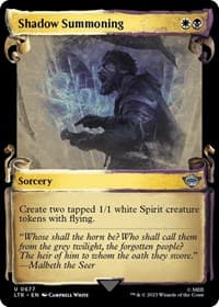 Shadow Summoning (Showcase Scrolls) - Universes Beyond: The Lord of the Rings: Tales of Middle-earth - Magic: The Gathering card
