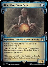 Denethor, Stone Seer (Showcase Scrolls) - Commander: The Lord of the Rings: Tales of Middle-earth - Magic: The Gathering card