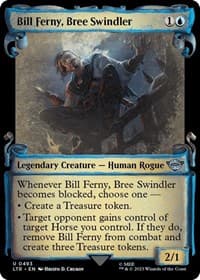 Bill Ferny, Bree Swindler (Showcase Scrolls) - Universes Beyond: The Lord of the Rings: Tales of Middle-earth - Magic: The Gathering card