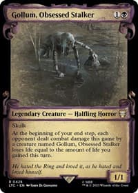 Gollum, Obsessed Stalker (Showcase Scrolls) - Commander: The Lord of the Rings: Tales of Middle-earth - Magic: The Gathering card