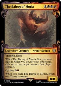 The Balrog of Moria (Showcase Scrolls) - Commander: The Lord of the Rings: Tales of Middle-earth - Magic: The Gathering card