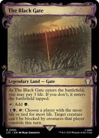 The Black Gate (Showcase Scrolls) - Commander: The Lord of the Rings: Tales of Middle-earth - Magic: The Gathering card