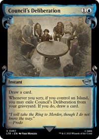 Council's Deliberation (Showcase Scrolls) - Universes Beyond: The Lord of the Rings: Tales of Middle-earth - Magic: The Gathering card