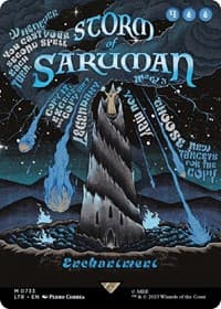 Storm of Saruman (Borderless Poster) - Universes Beyond: The Lord of the Rings: Tales of Middle-earth - Magic: The Gathering card